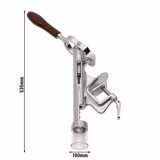FUCHS | Wine bottle uncorking device with table attachment - chrome-plated