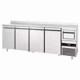 Barkoeledag PREMIUM - 2690x600mm - met 4 deuren, spatrand & uitklopper voor koffie