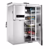 RVS koelcel - 1800x1500mm - 4,06m³ - incl. koelmotor