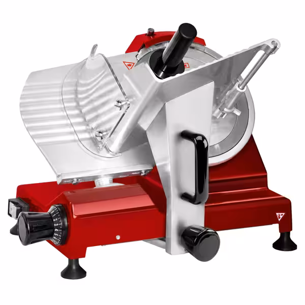 Vleessnijmachine Professioneel - 150 Watt - Mes: Ø 250mm - Rood