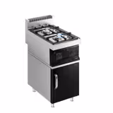 Cucina a gas professionale - MARIO 700 - 400x700x1000mm - 10,0 kW - 2 fuochi - su armadio chiuso con 1 porta