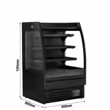 Duvar Tipi Soğuk Self Servis Teşhir Dolabı - 900mm - 216L - 3 Raf - Siyah