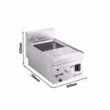 Elektromos ipari tésztafőző asztali - 26 liter - 6 kW - manuális vízfeltöltéssel