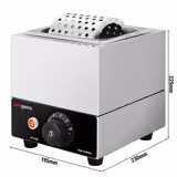 Smörhjul - rostfritt stål - uppvärmd - 500 W - GN 1/6 - Djup: 100 mm