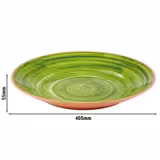 (6 stuks) Dienblad LA VIDA - Melamine - Ø 40,5cm - hoogte: 55mm - Groen