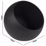 (2 szt.) Miska bufetowa okrągła - MOON - 2-elementowy zestaw - Melamina - 0,8l - 190x190x175mm - Czarny