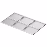 (6 pz) Bacinella GN in acciaio inox GN 2/3 - Altezza: 10mm
