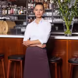 (6 pieces) KARLOWSKY | Basic Bistro Waist Apron – 100×75 cm - Aubergine