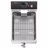 Friteuză electrică - de banc - 12 litri - 3,25 kW - control mecanic - cu robinet de scurgere