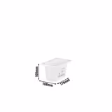 (6 pièces) CAMBRO | SafeTrak - Récipients en polypropylène GN 1/9 - laiteux - Hauteur : 100mm