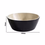 (6 τεμ.) Μπολ μελαμίνης - FRIDA - 0,44 l - 150x150 mm - στοιβαζόμενο - μαύρο, μπεζ