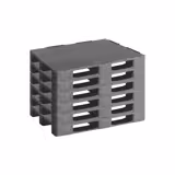 (6 unid) - Europalete plástica higiénica - 1200x800mm - Plástico - Capacidade dinâmica: 650kg - Cinzento