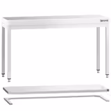 Mesa de trabalho em aço inoxidável PREMIUM - 1500x700mm - com prateleira inferior & com travessas de reforço