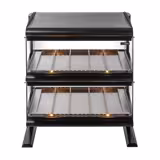 Vitrine chauffante – 710 mm – 1,02 kW – avec 2 étagères – réglable séparément