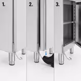 Hygienic foot-operated door opener for refrigerators and freezers