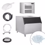 Machine à glace en grains - 390kg/24h - incl. bac à glaçons