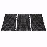 (3 pièces) FUCHS | DELFIN® Tapis d'égouttage en caoutchouc - jeu de 2 - 315x315mm - enfichable - noir