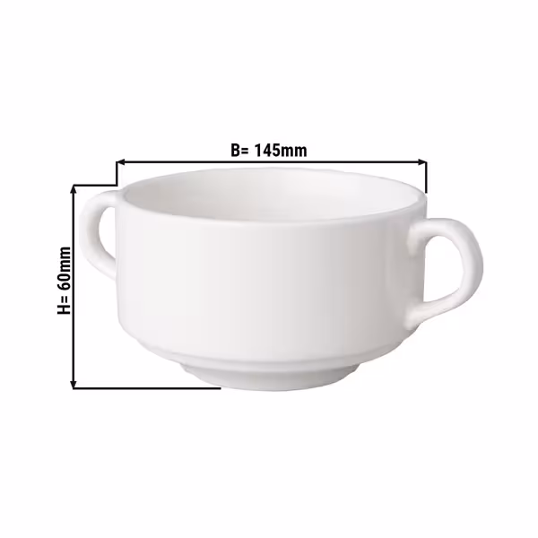 (6 pieces) BUDGETLINE - Soup cup Mammoet - 30 cl - White
