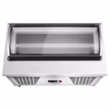 Set Üstü Dondurma Dolabı - 867mm - Statik Soğutma - LED Aydınlatmalı - Kavisli Kapaklı - 4x 5L Dondurma Küveti - Açılış Yönü: Servis Tarafı