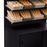 Commercial bread display rack MADRID - 1200 mm - with 3 shelves - matt black