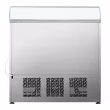 Saladette réfrigérée - 978mm - 230L - 2 portes - avec vitrine de comptoir pour 5x GN 1/6 & 1 étagère - plan de travail en granit noir