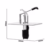 Dávkovač omáčky - nerezová ocel - 265x162x350 mm - vhodné pro GN 1/4 - einstellbarer Dosierung