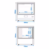 Padaria-Gás-Forno combinado - Manual - 6 GN 1/1 ou 6 EN 600x400 - incl. Congelador rápido 5 GN 1/1