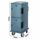 CAMBRO | Ultra Camcarts® Front-Loading Insulated Food Carrier – 8× GN 1/1 (100 mm pans) – Slate Blue