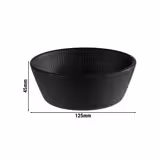 (6 Stück) Schale - NERO - Melamin - 0,25 Liter - Ø 125mm - Schwarz