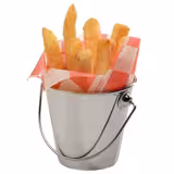 (6 stuks) Mini-emmer - SNACKHOLDER - RVS - 0,33L - 90x90x85mm