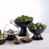 (6 pcs) Etagere / Buffet Stand - FRIDA - Melamine - Black - square - Height: 120mm - suitable for FRIDA bowls & trays