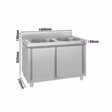 Mueble fregadero ECO - 1600x700mm - con 2 lavabos en el centro