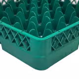 Kosz na szklanki do zmywarki GN 1/1 - 500x500x100mm - 36 przegród - Zielony - pasuje do ARU36N