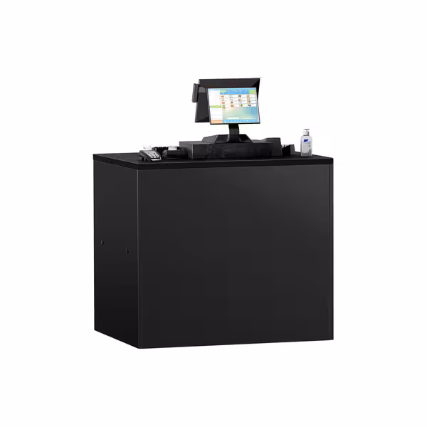 MADRID pult - 1000 mm - crni mramorni radni stol - mat crna