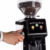 Kaffeemühle - 1,2kg - Ø 75mm Flachmahlscheibe - automatische Erkennung des Siebträgers - Weiß