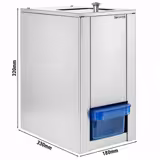 Commercial Ice Crusher - 3kg/min - 80W - Stainless steel - incl. 1kg storage hopper