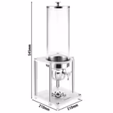 Distribuitor de cereale - recipient din plastic - 3,7 litri - argintiu
