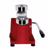 Commercial Manual Burger Press - 100 mm Ø only – Red stainless steel – 5–18 mm (paper PHMH100 not included)