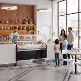 Ice Cream Serve Over Counter | LEVI - 1310mm - Static cooling - with LED lighting - for 7x 5 litres Napoli pans - Black