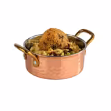 (6 pièces) Pots de service - MUMBAI - inox - 0,35 litre - Ø 115 mm - Cuivre