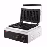 (2) Commercial Waffle-on-a-Stick Maker 180° Rotation – 6 Lolly/Corn Dog Slots, 1.55 kW