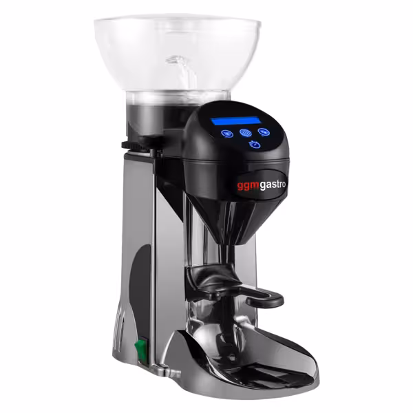 Kaffeemühle - 1kg - 77dB - Mit automatischer Dosierung - Silber