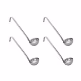 (4 pcs) Louche à sauce - Ø 75mm - 0,05L - Longueur : 295mm - Acier inoxydable