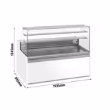 Vitrina para pasteles / Expositor refrigerado de esquina - 1,93 m / 0,98 m