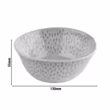 (6 adet) Kase - FOOTMARK - Melamin - 250ml - köşeli - 130x130mm - Derinlik:55mm - Beyaz/Gri