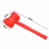 Manuale Batticarne - rotondo - plastica - rosso - 90x125x350mm