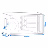 Geurfilterkast met motor - 4600m³ - met voor- & actiefkoolfilter - incl. beschermpaneel