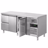 Hűtött munkaasztal ECO - 1795x700 mm - GN 1/1 - 417 liter - ventilációs - 2 ajtóval - 2 fiókkal