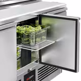 Saladette PREMIUM - 1365mm - 3 porte - con vano ingredienti per 7x GN 1/3, coperchio in vetro