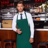 (6 pieces) KARLOWSKY | Basic Bib Apron – Forest Green - 750×900 mm - Adjustable Neck